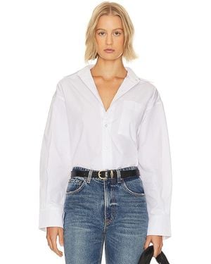 GRLFRND X Lindsi Lane Button Down Shirt - White