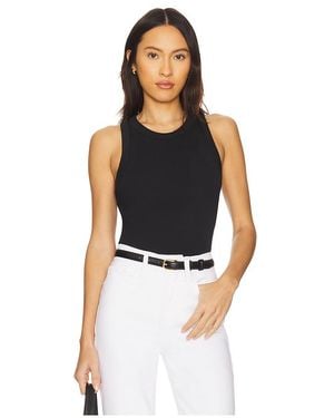 GOOD AMERICAN Micro Rib Tank Top - ブラック