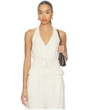 PAIGE Alysha Linen Top - White