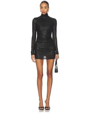 green emerald velvet dress MOCK NECK CAP SLEEVE FLARED PICKLEBALL DRESS – Black – Norma Kamali