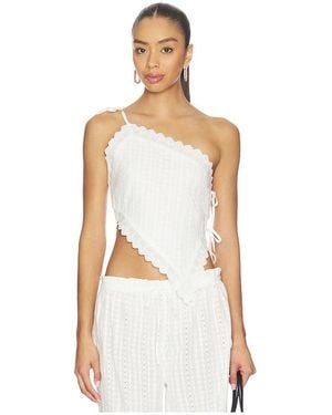 ELCE Fiora Tie Top - White
