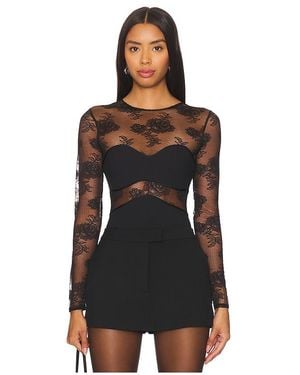 Fleur du Mal Bonquet ボディスーツ - ブラック