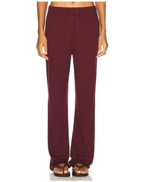 ÉTERNE Lounge Cotton Modal Pant - Red