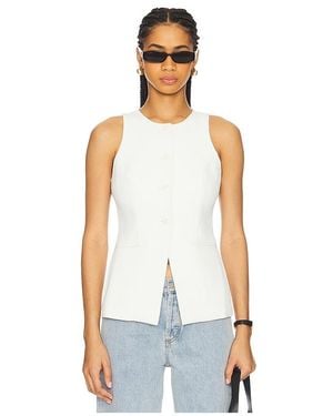 GOOD AMERICAN Luxe Suiting Sculpted Vest - White