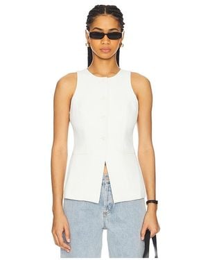 GOOD AMERICAN Luxe Suiting Sculpted Vest - White