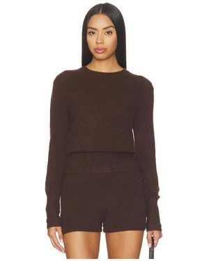 W. Cashmere Laurel Cinched Waist Jumper - Brown