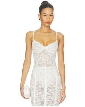 Fleur du Mal BODY LE STRETCH LACE en Ivory - Blanc