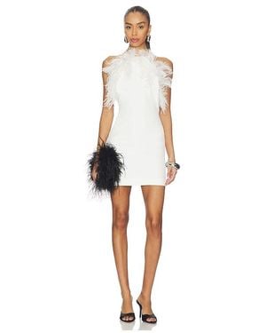 The Attico Mini Feather Dress - White