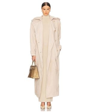 Helsa Suede Trench コート - ナチュラル