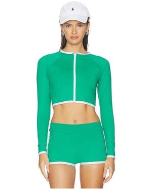 POST SWIM Melanie Contrast Rashguard - Green
