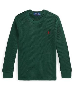 Polo Ralph Lauren Kids Waffle Knit Top - Green