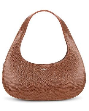 Coperni Lizard Print Slim Swipe Shoulder Bag - Brown