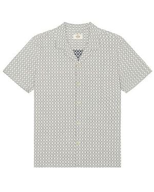 Marine Layer Camisa De Resort En Color Azul Talla (También En S, M, Xl/1X) - Blanco