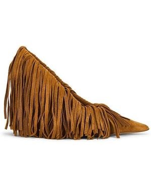 Gia Borghini Amelia Fringe Heel - Brown