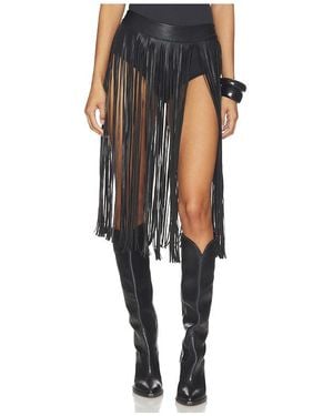 Kim Shui Short With Side Fringe - Black