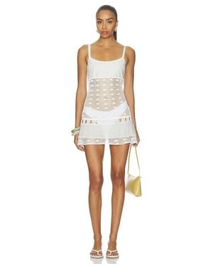 Frankie's Bikinis X Jennie International Angel Crochet Mini Dress - White