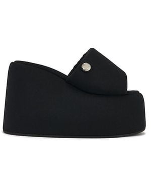 The Attico Mochi Flatform Sandal - Black