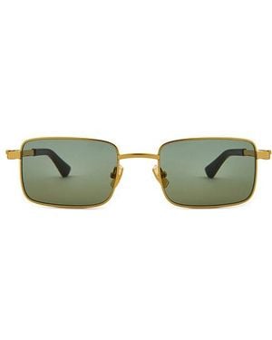Bottega Veneta Rectangular Sunglasses - Green