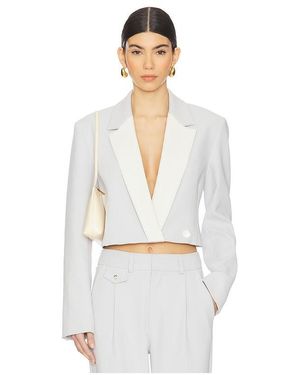 Kimberly Taylor Cara Cropped Blazer - White