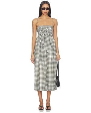 Vince Gesmoktes Camisole-Kleid Mit Bindegürtel - Weiß