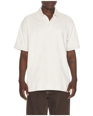 BAD BIRDIE Bloom Me Away Jacquard Polo - White