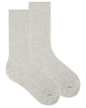 ÉTERNE Classic Rib Socks - White