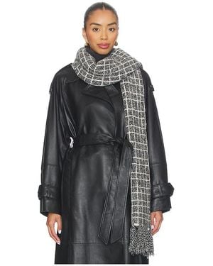Varley Lindsey Check Knit Scarf - Black