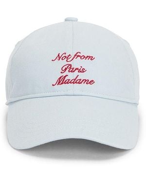 Drole de Monsieur Casquette Slogan Calligraphy - White