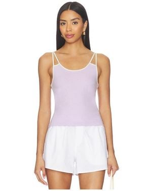 RE/DONE Contrast Spaghetti Tank Top - White