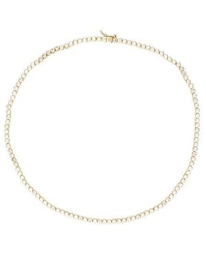 Shashi Bezel Tennis Necklace - Metallic