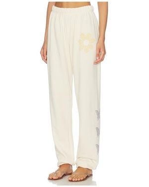 Lauren Moshi Sweathose Butterfly Daisy - Weiß