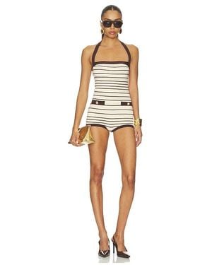 Lovers + Friends Marea Stripe Romper - White
