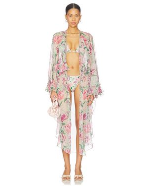 PATBO Honey Flower Long Robe Cover Up - ホワイト