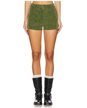 Free People X Revolve Jada Suede Micro Short - Green