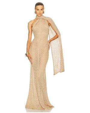 Helsa Robbyn Wrap Gown - Natural