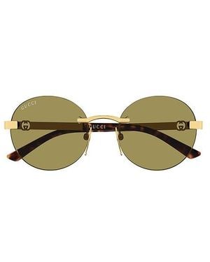 Gucci Round Sunglasses - Green
