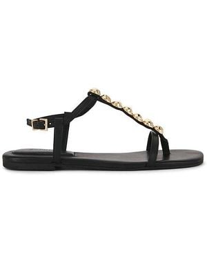 Jonathan Simkhai Amaya Leather Thong Flat Sandal - Black