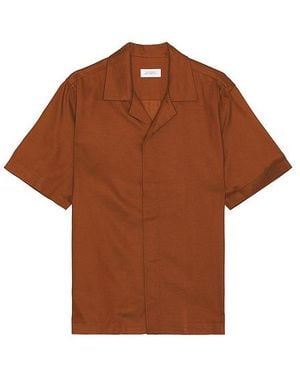 Saturdays NYC York Camp Collar Short Sleeve Shirt - Brown