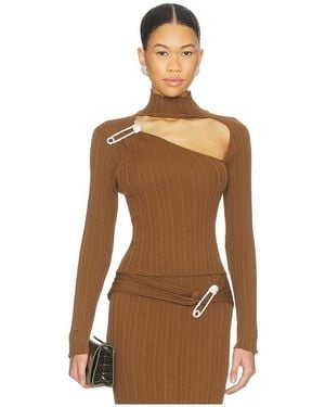 GIUSEPPE DI MORABITO Cutout Top - Brown