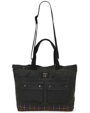Barbour Field Wax Tote Bag - Black