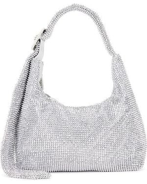 OLGA BERG Calypso Crystal Shoulder Bag - White