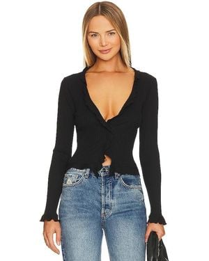 Lamade Cardigan Mit Gerüschten Details Sweet Serenade - Schwarz
