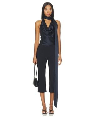 Orseund Iris Cowl Neck Halter Top - Blue