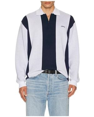 Students Golf SWEAT POLO en Light Grey - Bleu