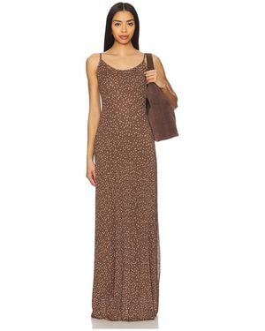 Free People Zoey Printed Maxi Dress - Brown