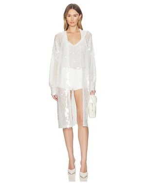Norma Kamali Hooded Robe - White