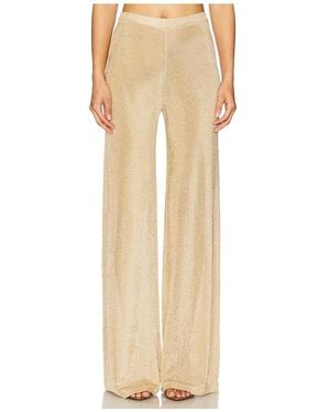 SER.O.YA Sheldon Metallic Knit Pants - Natural