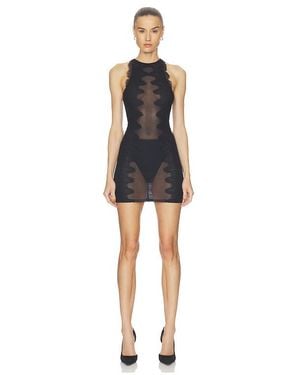 Halo ROBE WAVE LACE MINIDRESS en Black - Noir