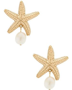 BaubleBar Mariam Shell Earrings - Metallic