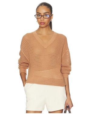 Varley Gaia V Neck Jumper - White
